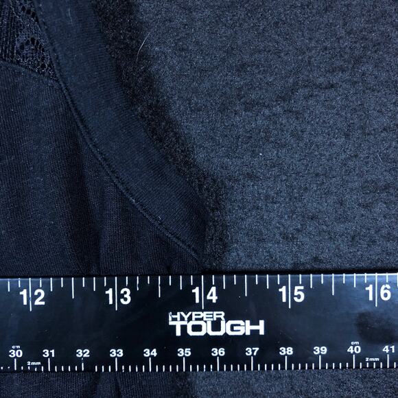 Express Womens Blouse Black Lace Yoke Front Sleeveless Stretch Small - Picture 6 of 10